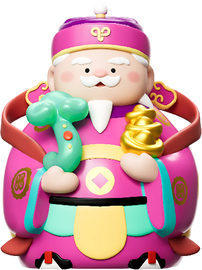 五路财神摆件落地案例